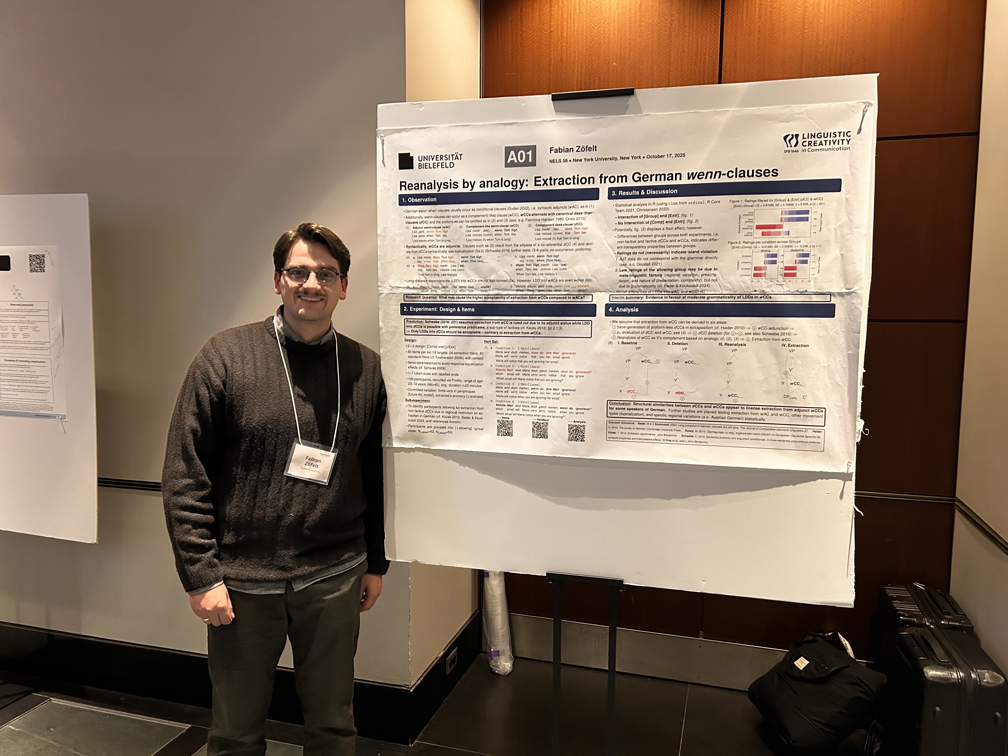 Me at NELS 56 at NYU, New York